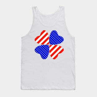 American Flag in Heart shape Tank Top